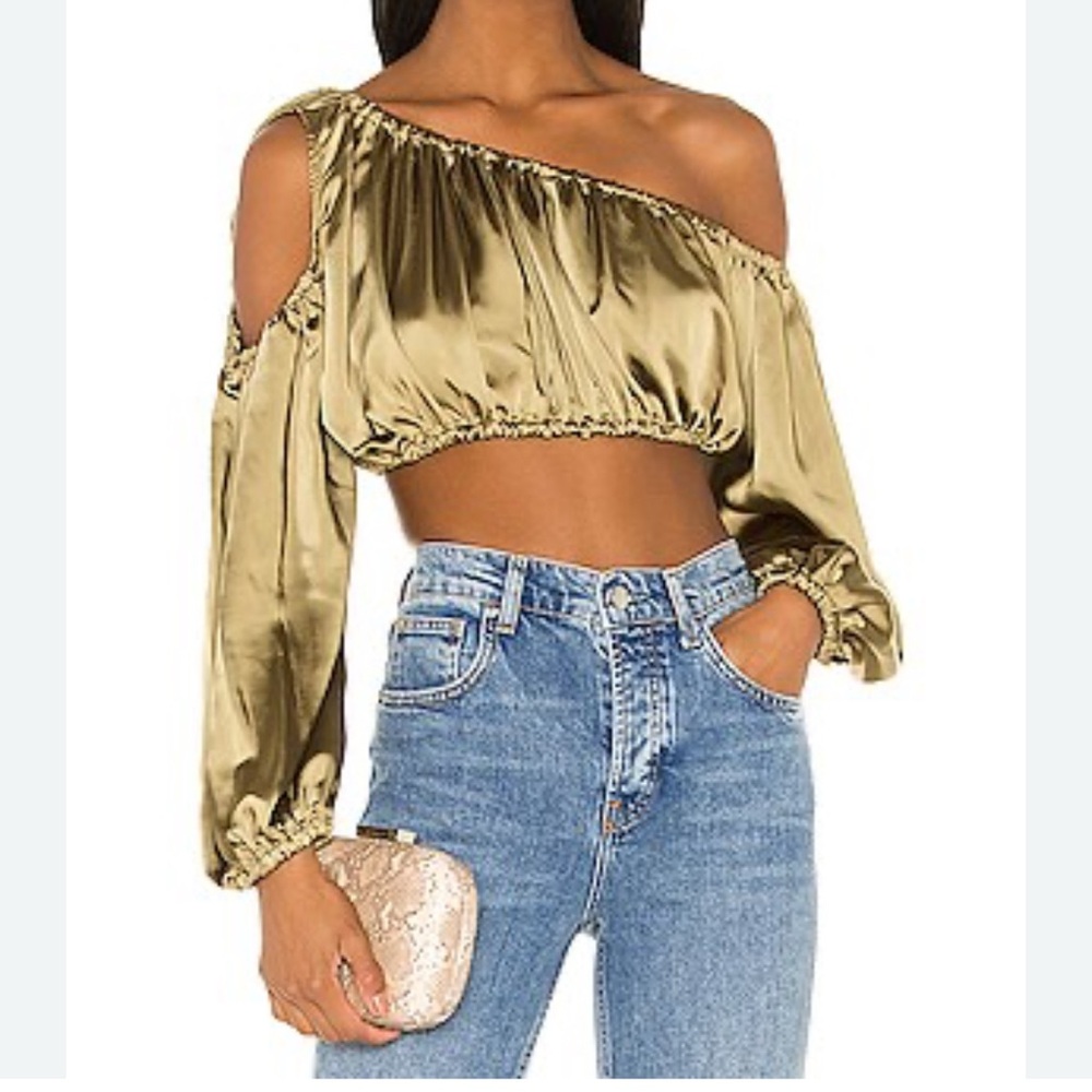 Camila Coelho Emanuelle crop top in olive. Sz. XS . Great cond.